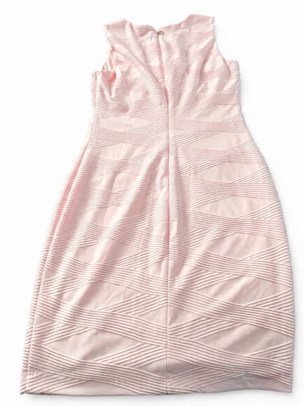Womem' Light Pink Textured Sleeveless Dress